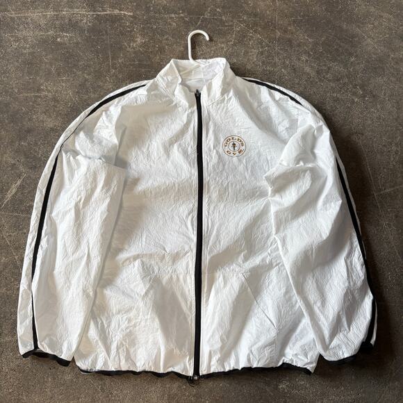 Vintage Golds Gym Tyvek Jacket Mens XL White Windbreaker Full Zip Lightweight - Picture 1 of 7